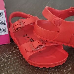 Birkenstock Girls Kids Red Rio Eva Active Sandals Many Sizes NIB Narrow #1021671